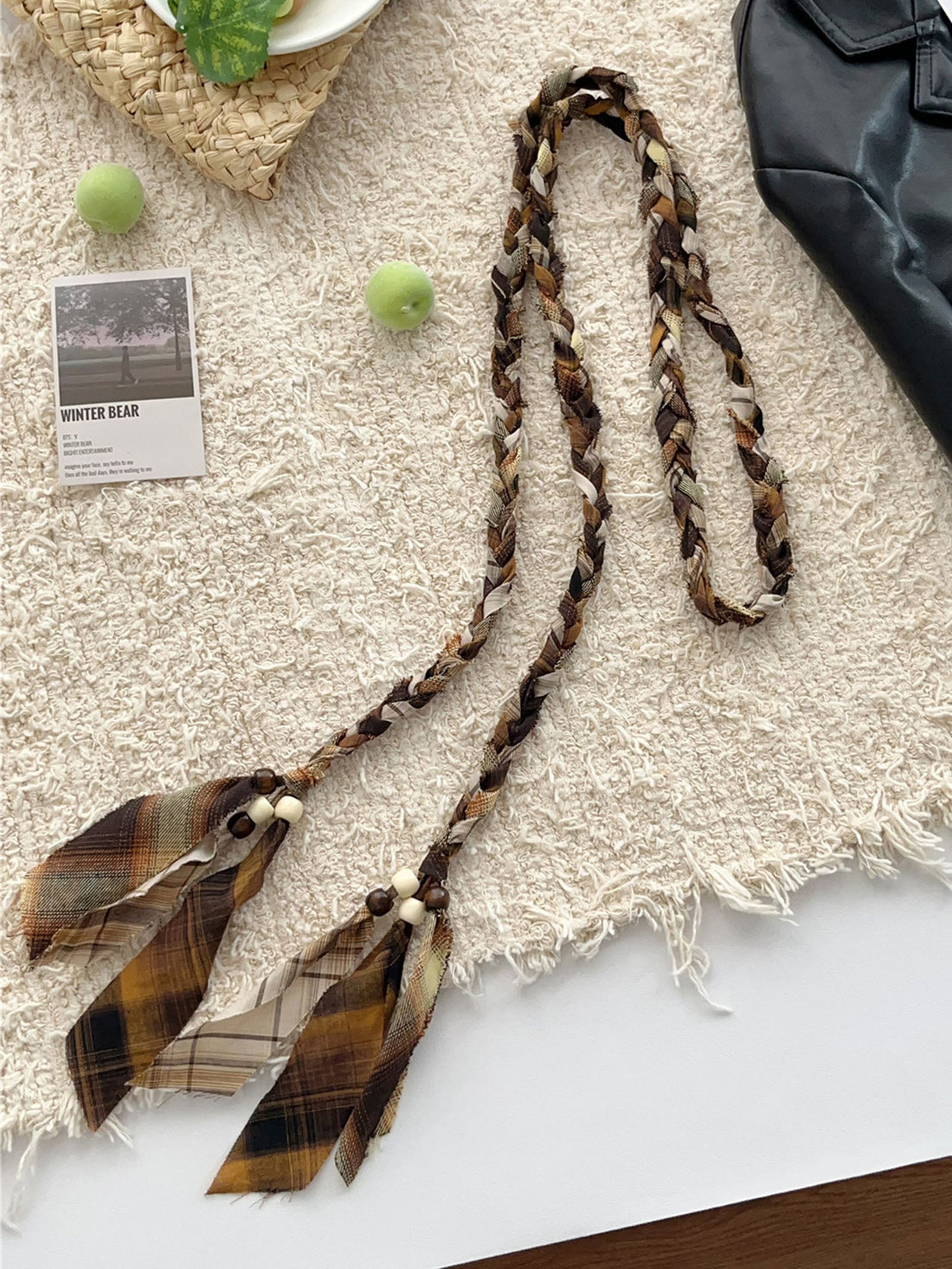 Linen Woven Belt With Fringes by LINTICO