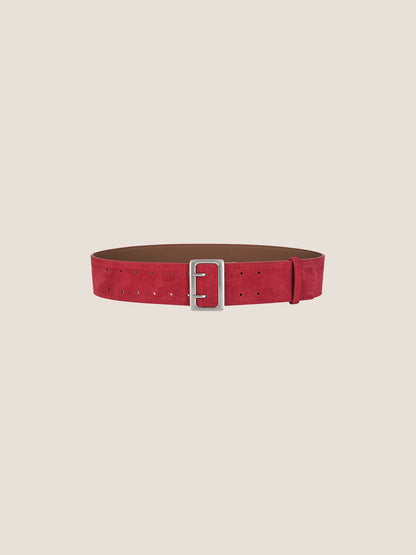 Cowhide Wide Retro Matte Belt by LINTICO