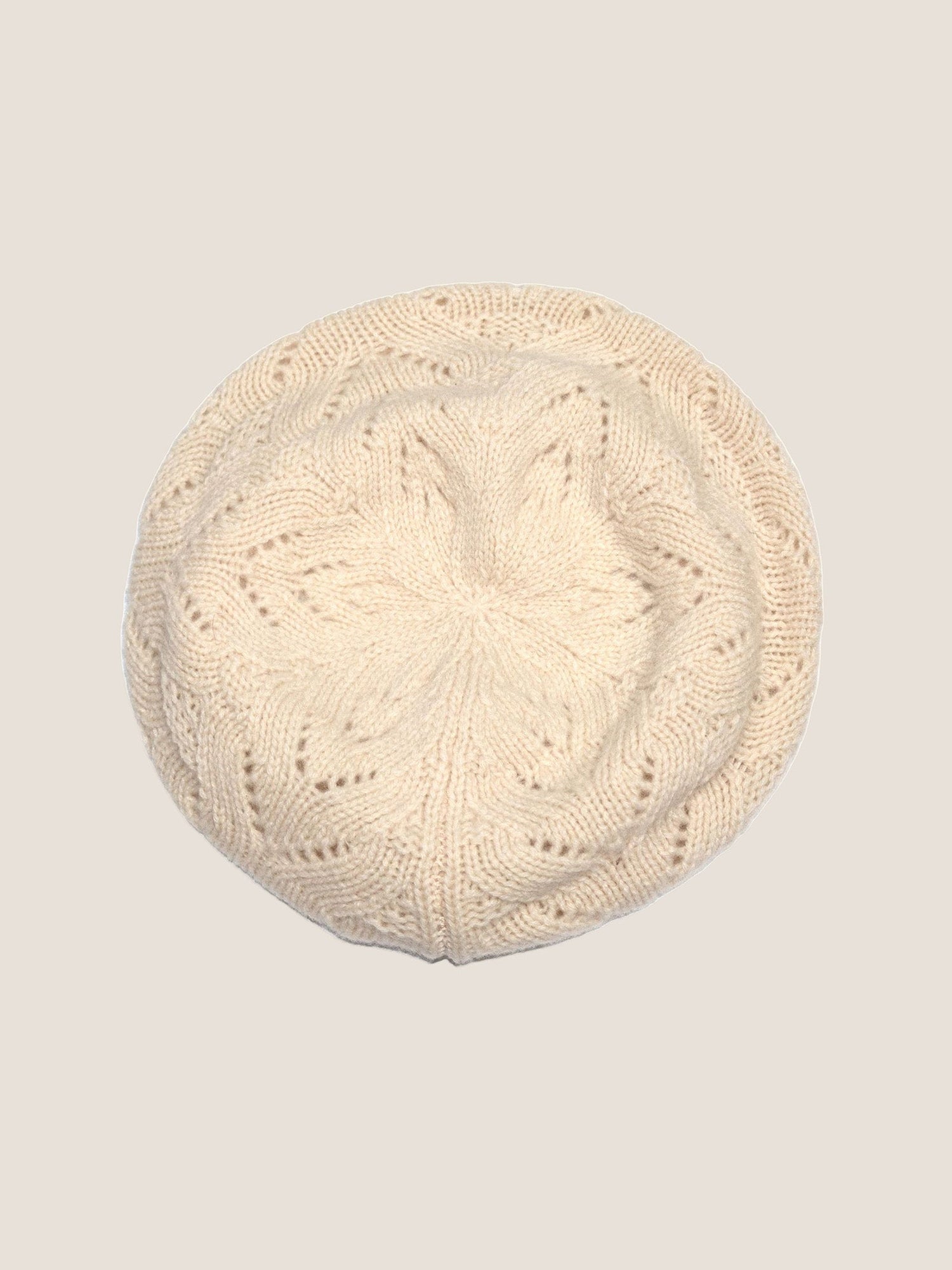 100% Wool Hand-Knit Beret by LINTICO