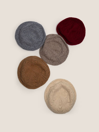 100% Wool Hand-Knit Beret by LINTICO