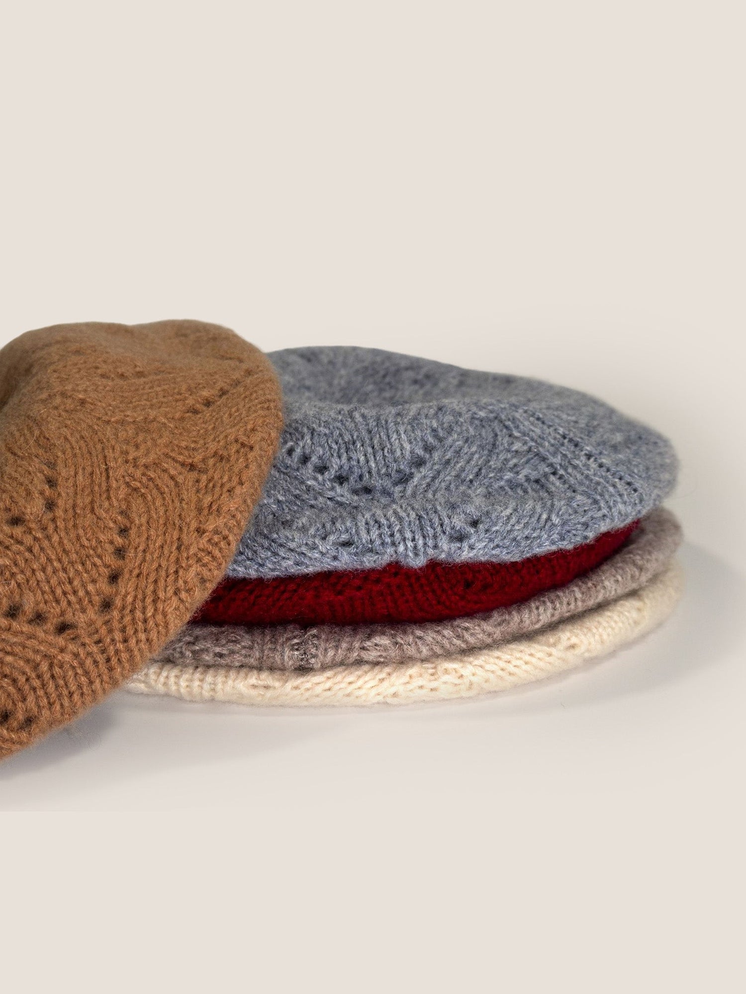 100% Wool Hand-Knit Beret by LINTICO