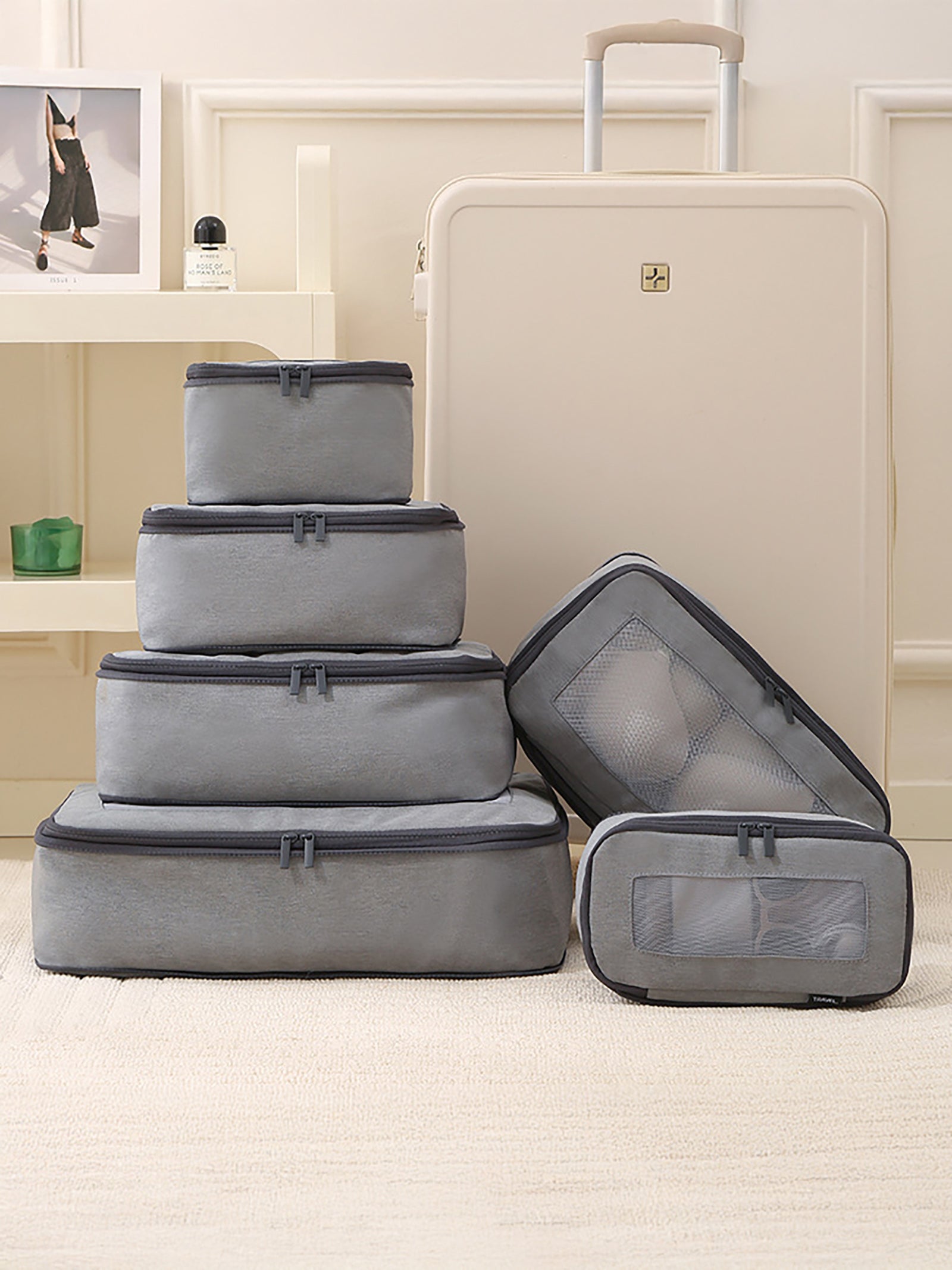 Recycled Silk 6-Piece Travel Toiletry Set by LINTICO