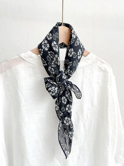 Ramie Vintage Print Handkerchief by LINTICO