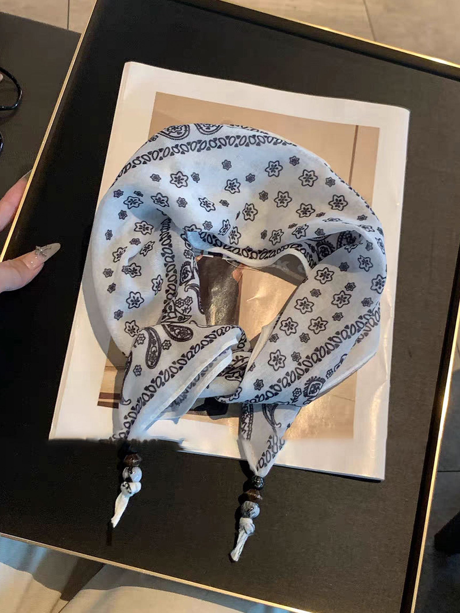 Bohemian Floral Multi-Functional Silk Scarf by LINTICO