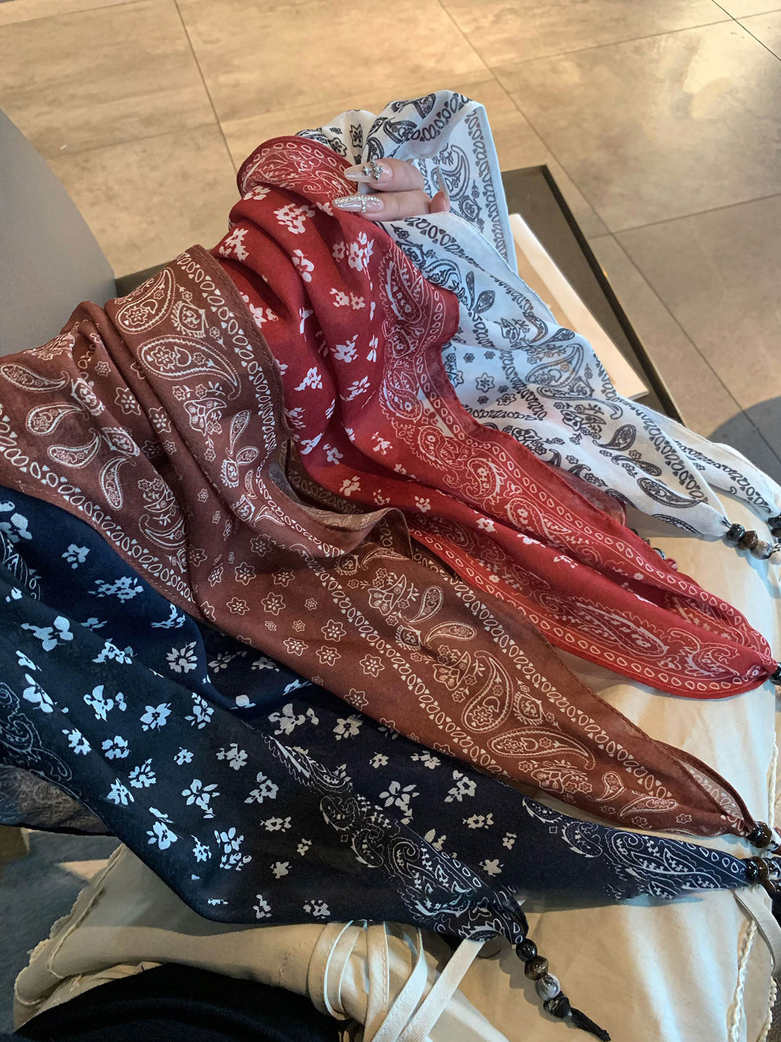 Bohemian Floral Multi-Functional Silk Scarf by LINTICO