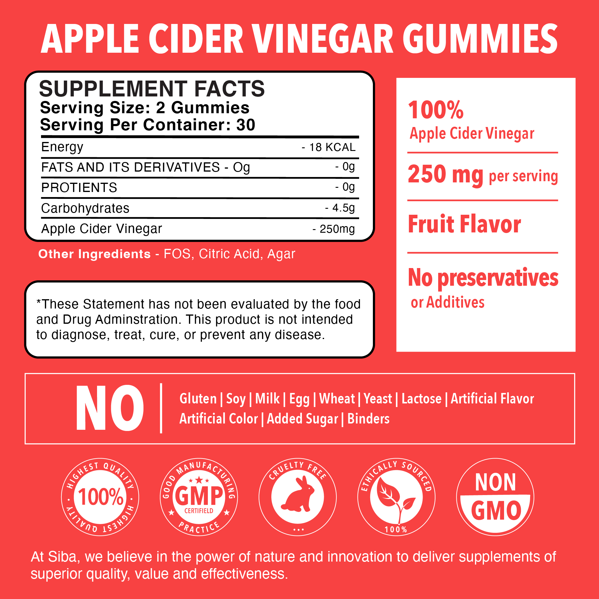 Apple Cider Vinegar Gummies by Siba Vitamins Store