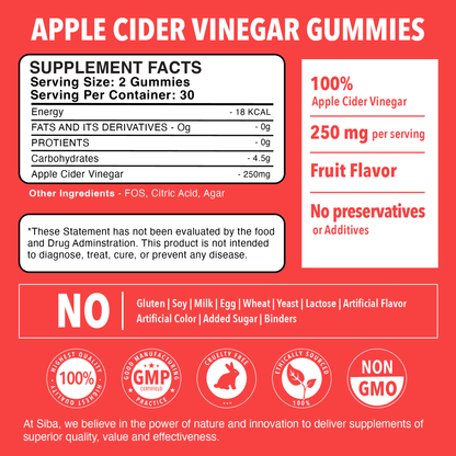 Apple Cider Vinegar Gummies by Siba Vitamins Store
