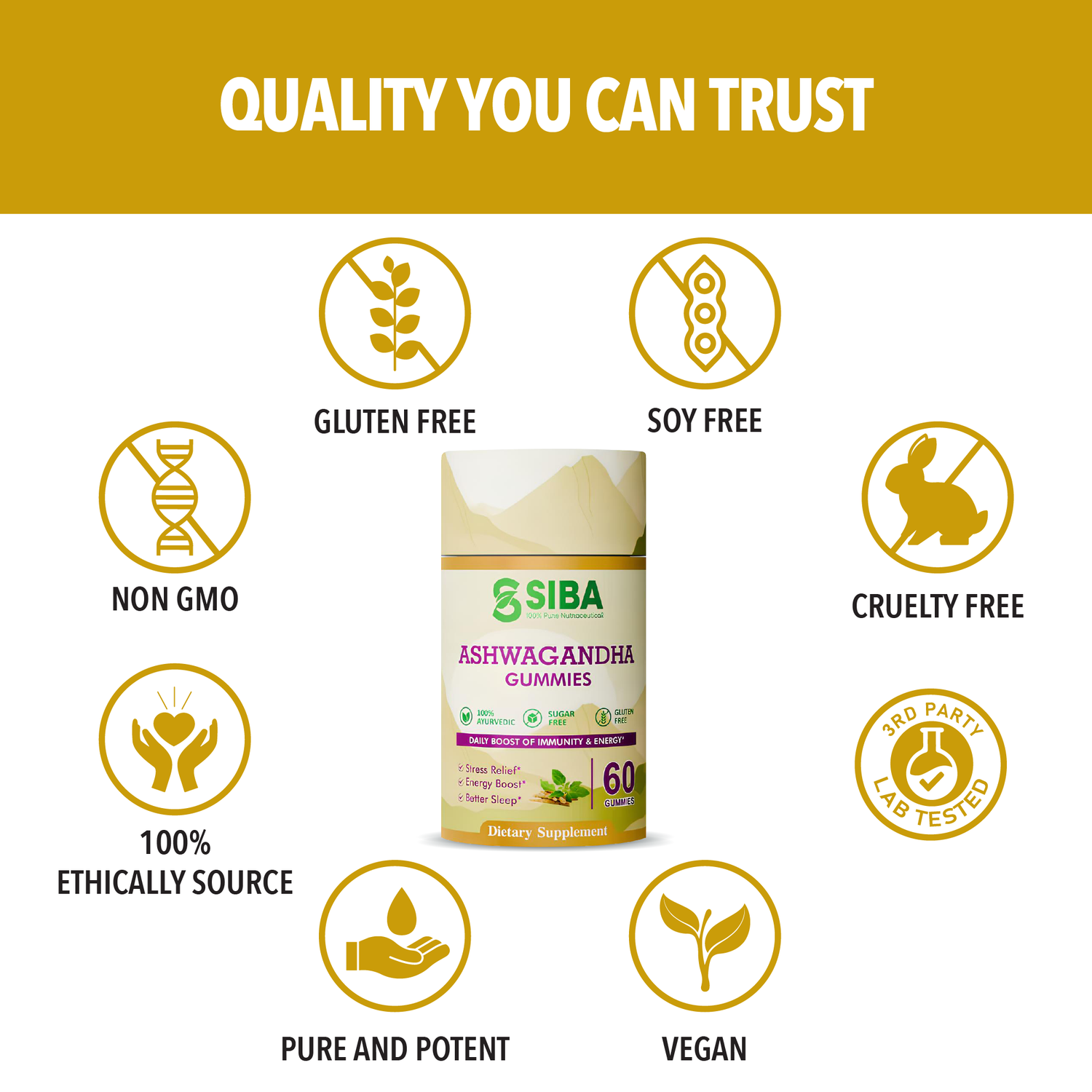 Ashwagandha Gummies by Siba Vitamins Store