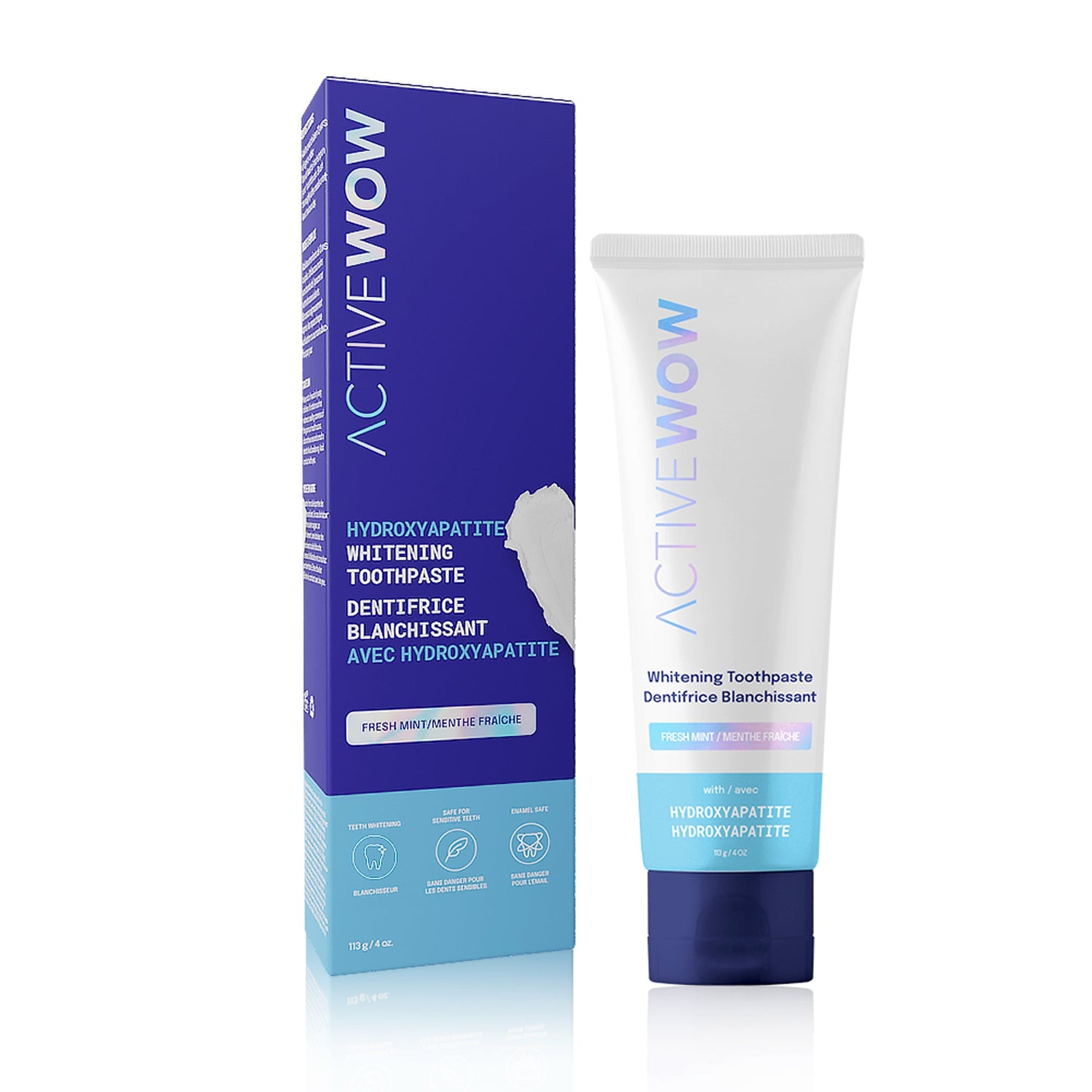 Active Wow 24k White Hydroxyapatite Whitening Toothpaste - Fresh Mint by Active Wow