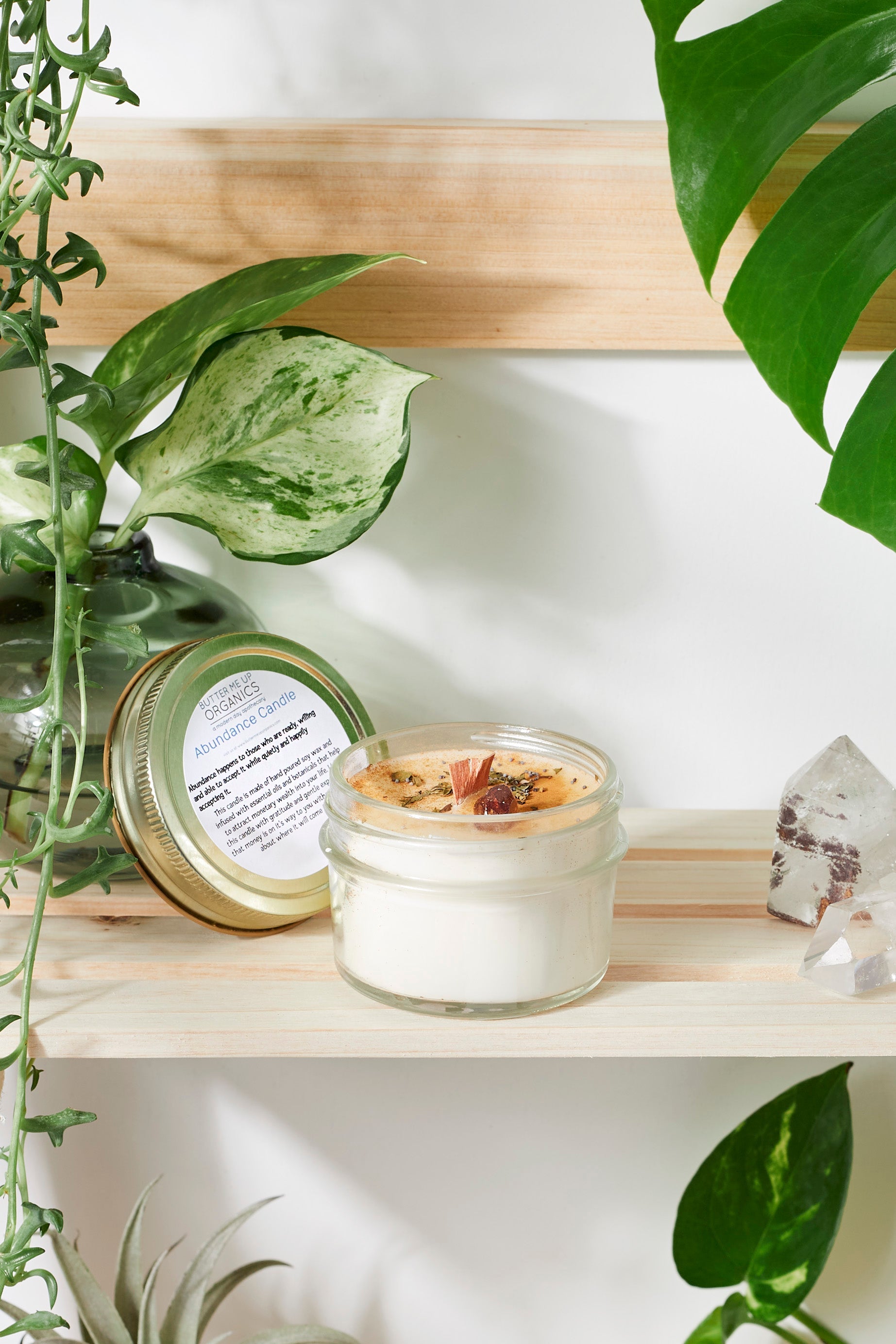 Abundance Candle / Ritual Candle / Intention Candle / Hand Poured Candle / Soy Wax Candle/ Butter Me Up Organics / Good Luck Candle / Money by Butter Me Up Organics
