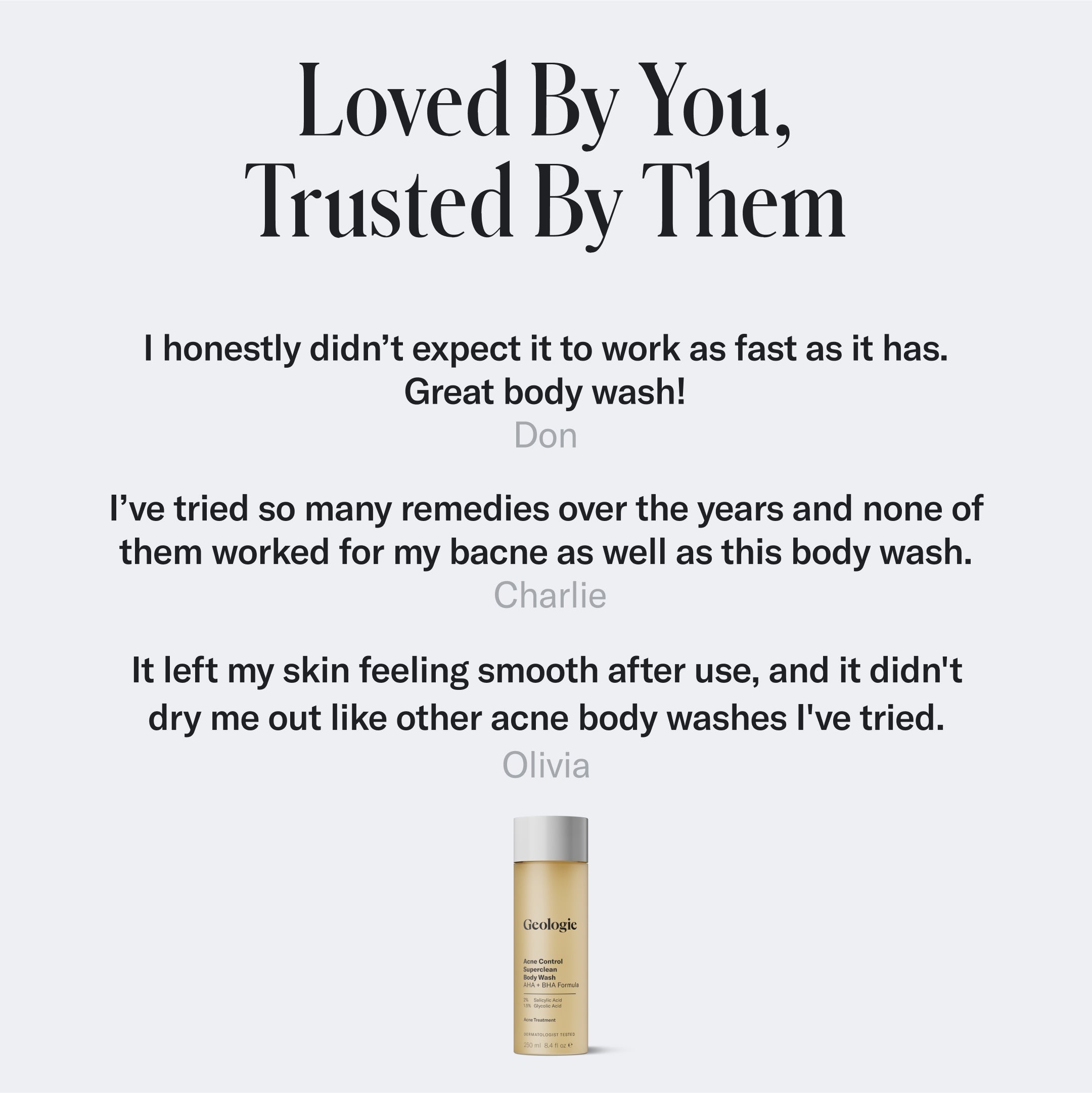 Acne Control Superclean Body Wash by Geologie
