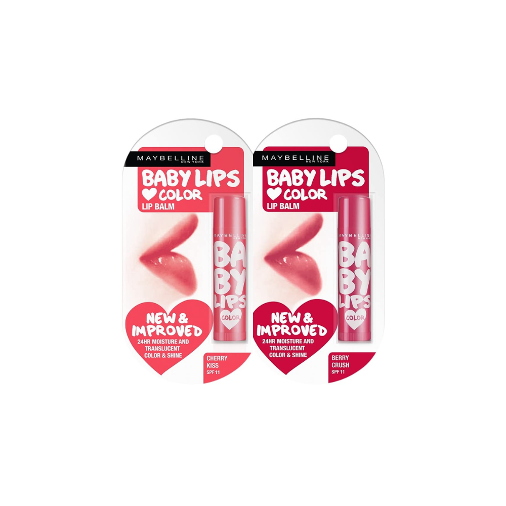 Maybelline New York Baby Lips Lip Balms Cherry Kiss And Berry Crush by Dista