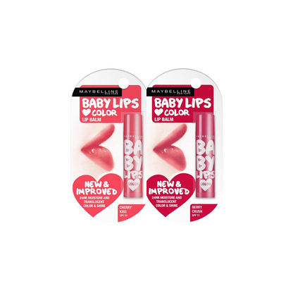 Maybelline New York Baby Lips Lip Balms Cherry Kiss And Berry Crush by Dista