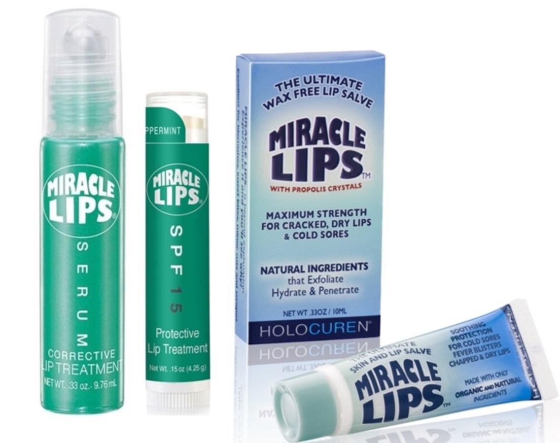 Holocuren Miracle Lips 3-Pack – Salve, Serum &amp; SPF 15 Protect by HOLOCUREN - Official Website
