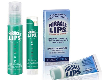 Holocuren Miracle Lips 3-Pack – Salve, Serum &amp; SPF 15 Protect by HOLOCUREN - Official Website