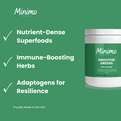 Ultra Cleanse Smoothie Greens, 8.8 oz by Minimo Nutrition