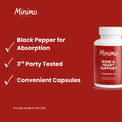 Bone &amp; Heart Support, 60 ct. by Minimo Nutrition