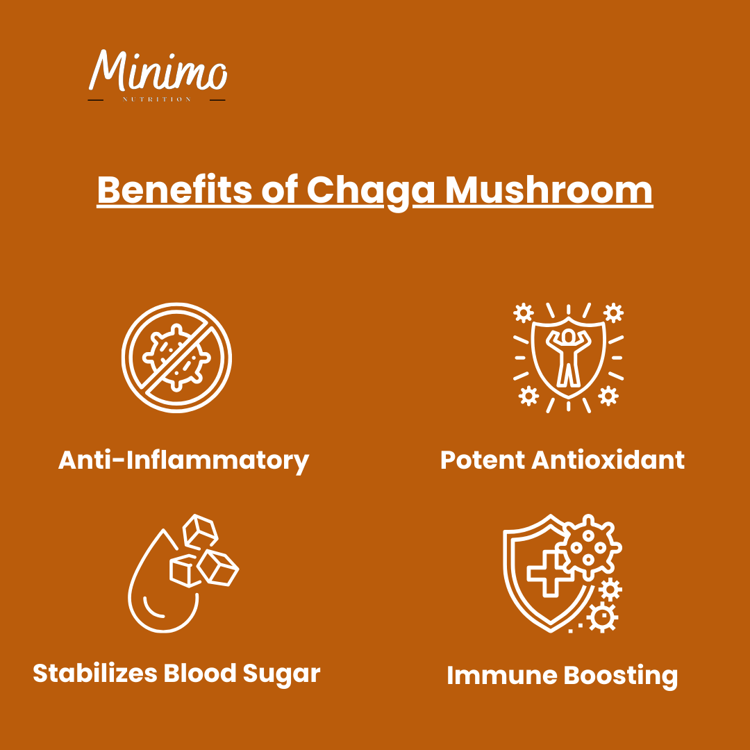Organic Chaga Mushroom, 60 ct. by Minimo Nutrition