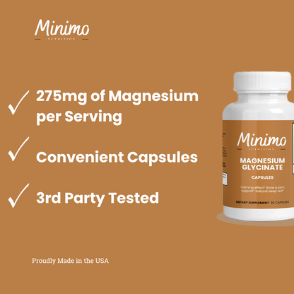 Magnesium Glycinate, 90 ct. by Minimo Nutrition