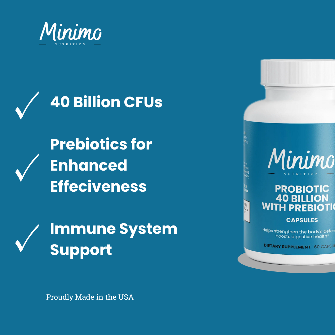 Probiotic 40 Billion with Prebiotics, 60 ct. by Minimo Nutrition