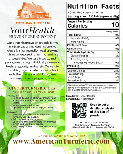Ginger Powder - Naturally Grown and Lab Tested