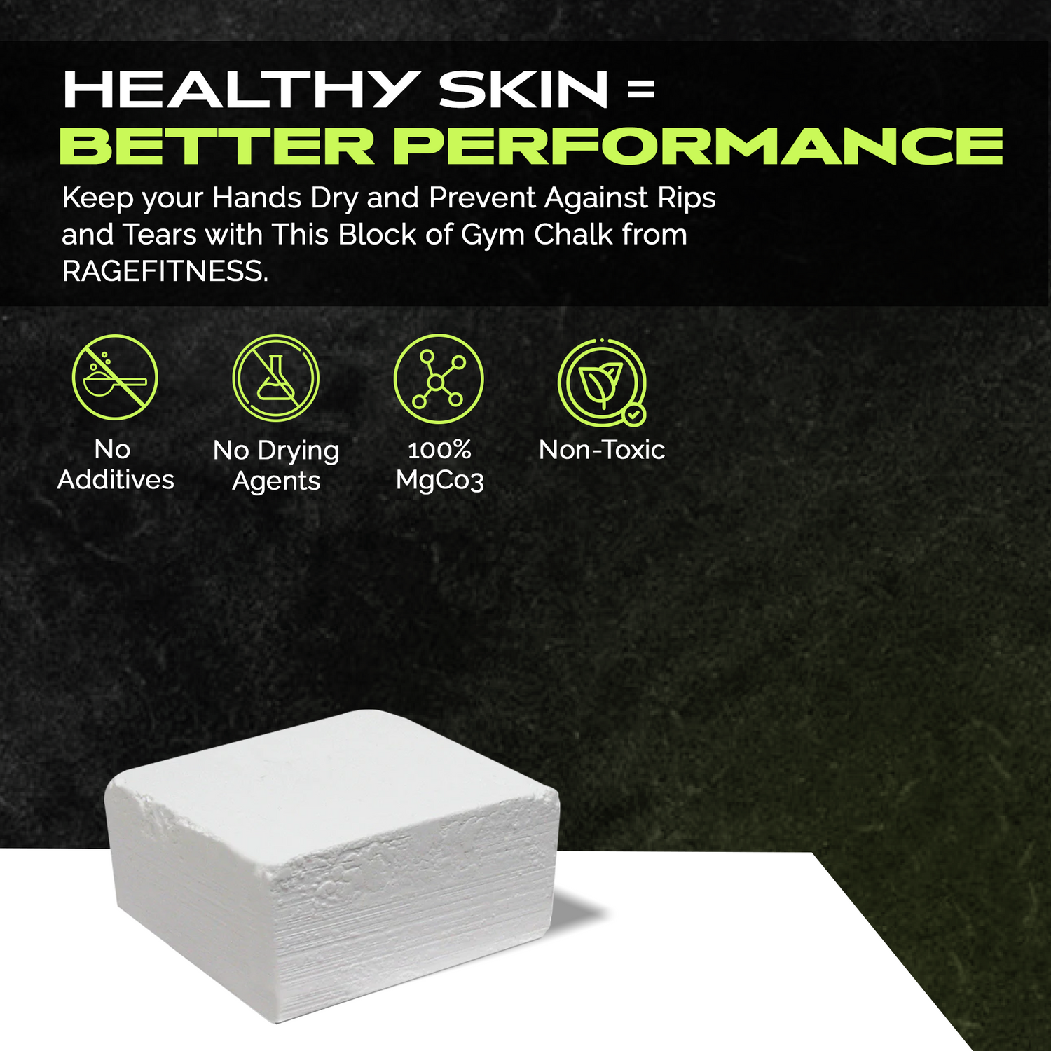Premium Magnesium Block Chalk – Lab‑tested. Rugged. Ready for real workouts. by Rage Fitness