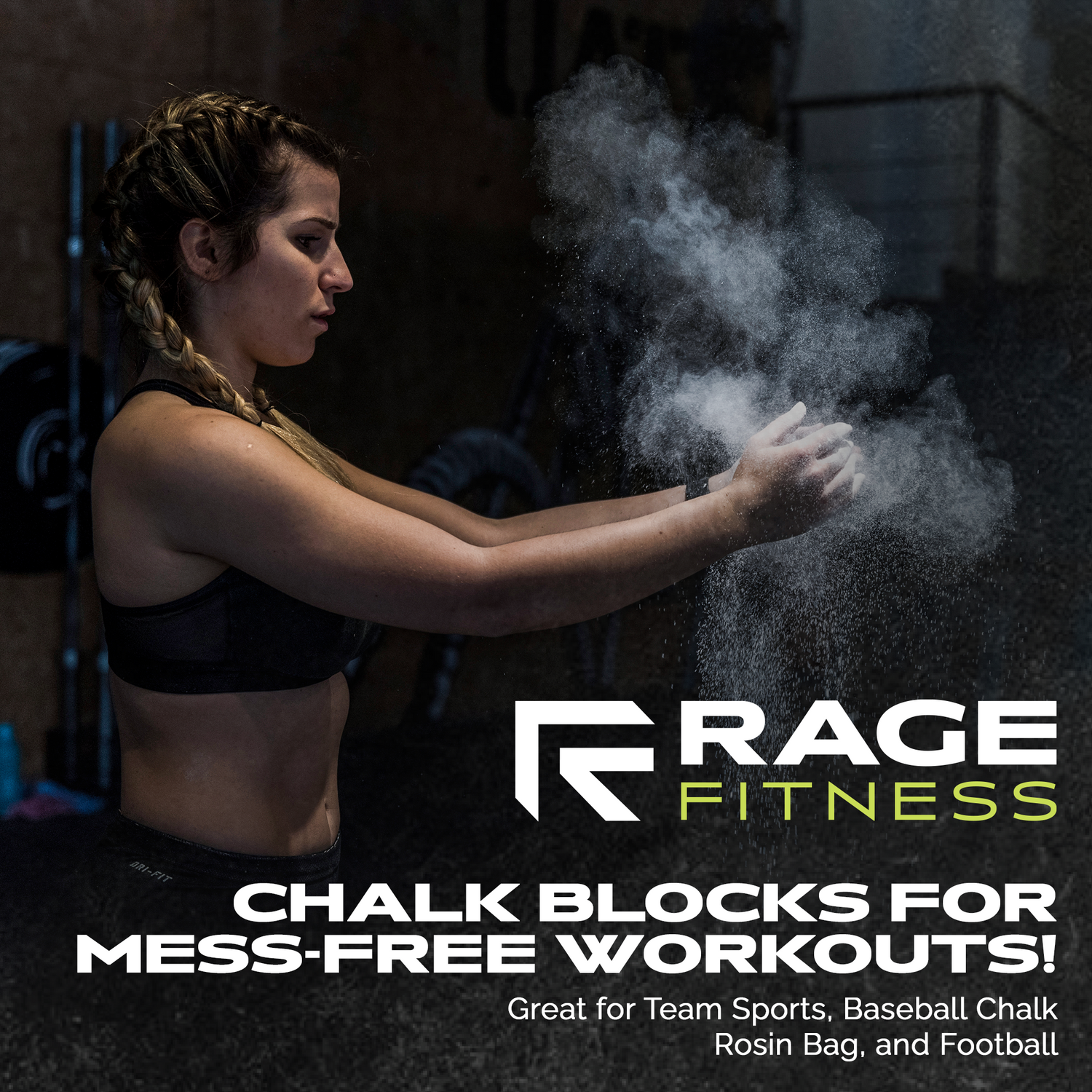 Premium Magnesium Block Chalk – Lab‑tested. Rugged. Ready for real workouts. by Rage Fitness