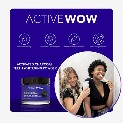 Activated Charcoal Teeth Whitening Powder by Active Wow
