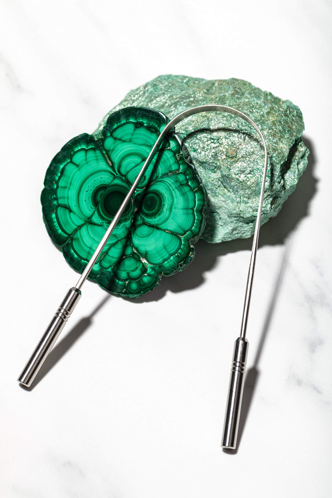 Charcoal Oil Pulling + Stainless Steel Tongue Scraper Bundle by Terra &amp; Co.