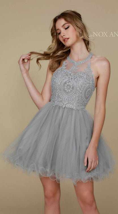 CLEARANCE - Nox Anabel B652 Short Dress Poofy A-Line Tulle Skirt (Size Small) by DiscountDressShop