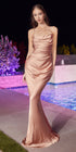 Ladivine BD7044 Long Fitted Satin Slip Gown by DiscountDressShop