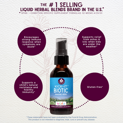 Kick-It Biotic, Immune Hero For Kids by WishGarden Herbs