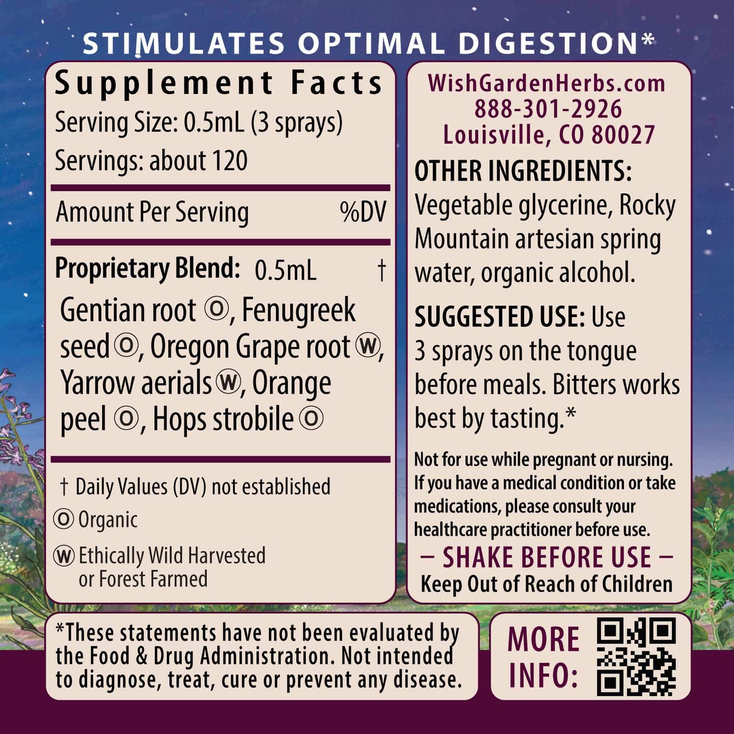 Badass Bitters, Digestive Aid by WishGarden Herbs