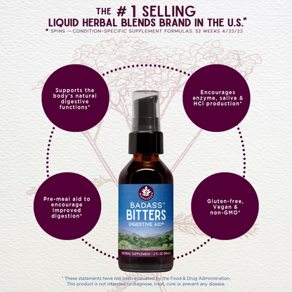 Badass Bitters, Digestive Aid by WishGarden Herbs