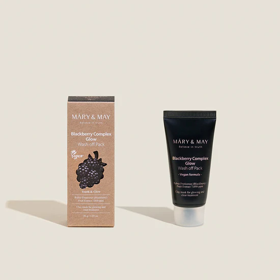 MARY &amp; MAY - Blackberry Complex Glow Wash Off Pack 30g by HanBeauty