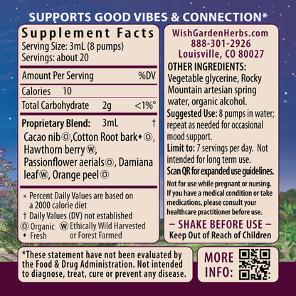 Liquid Bliss, Mood Elevator by WishGarden Herbs