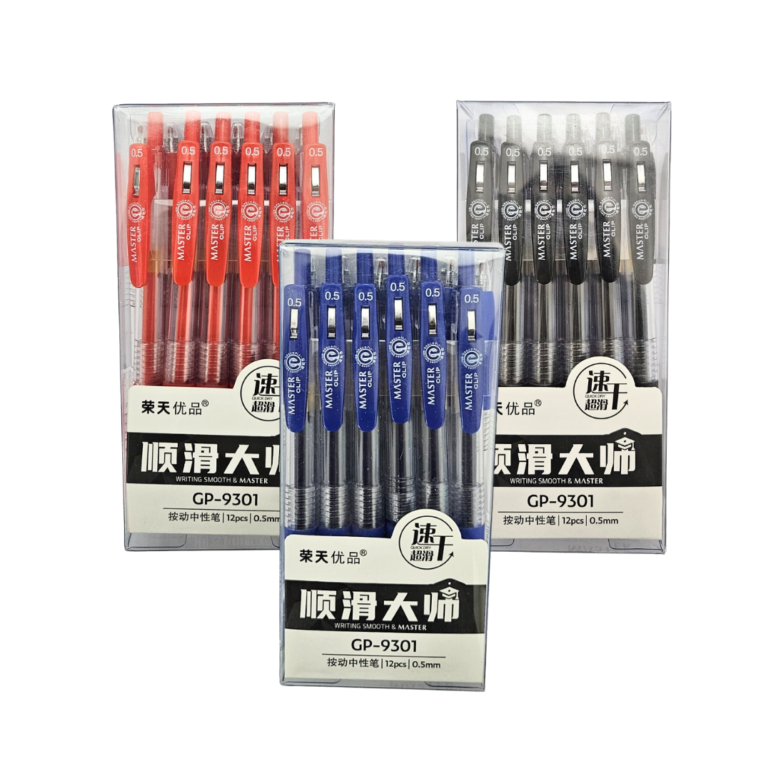 Bolígrafos Master Clip 12 pk (azul, negro o rojo) by Farmacias Savia