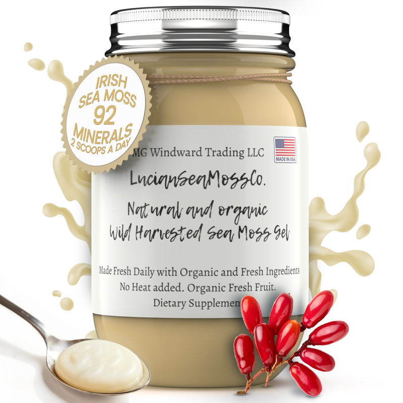 Barberry Infused Organic Sea Moss Gel by Seamoss Global