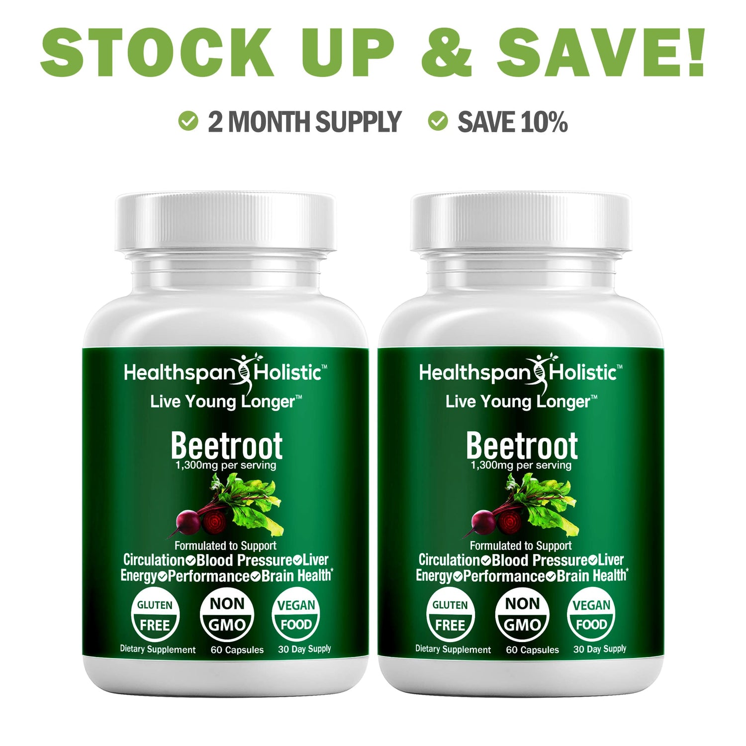 Organic Beetroot Supplement 60 Capsules by Healthspan Holistic