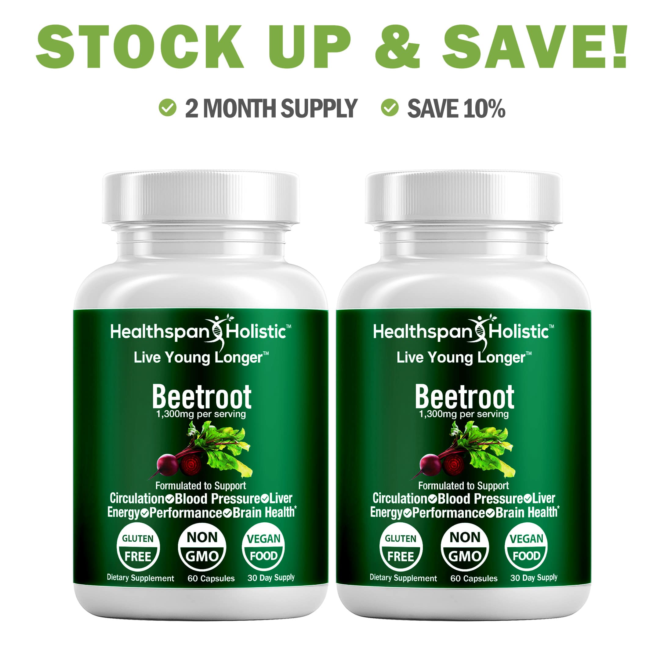Organic Beetroot Supplement 60 Capsules by Healthspan Holistic