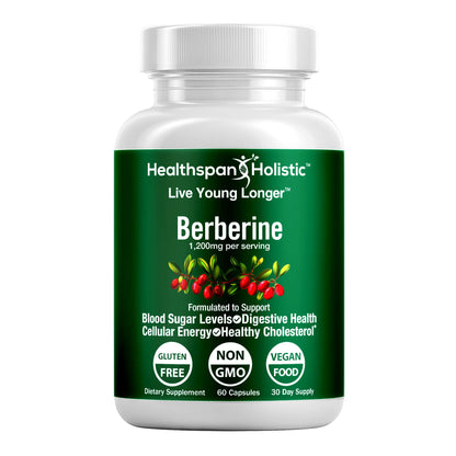 Berberine 60 Capsules by Healthspan Holistic