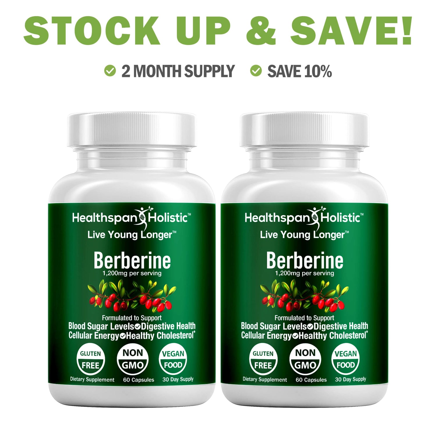 Berberine 60 Capsules by Healthspan Holistic