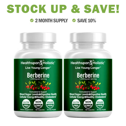 Berberine 60 Capsules by Healthspan Holistic