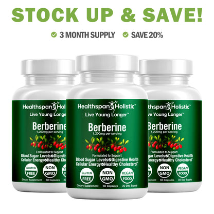 Berberine 60 Capsules by Healthspan Holistic