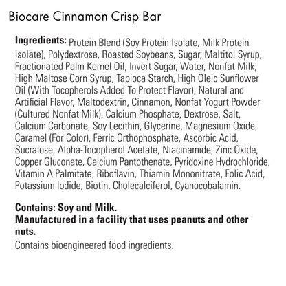 High Protein Cinnamon Crisp Bar by Biocare
