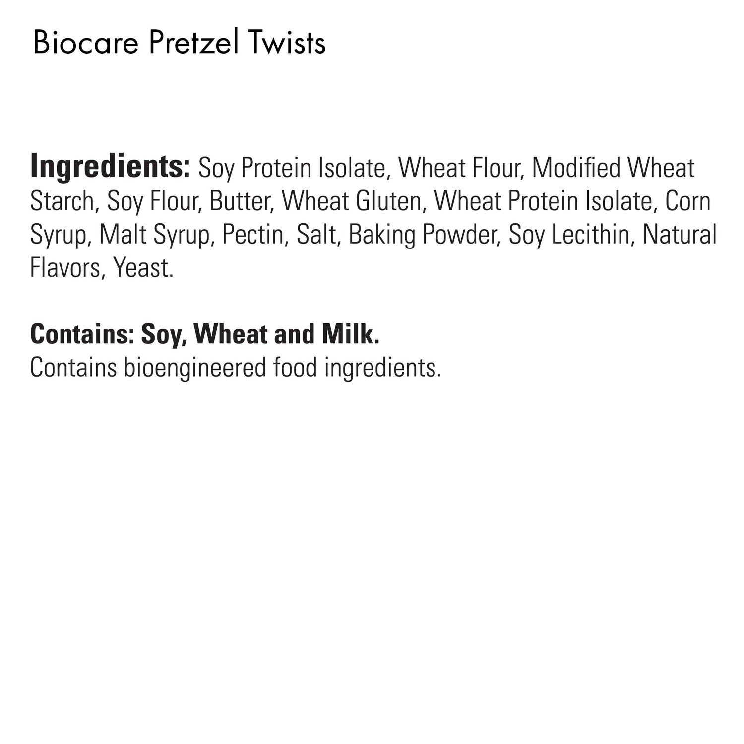 High Protein Pretzel Twists by Biocare