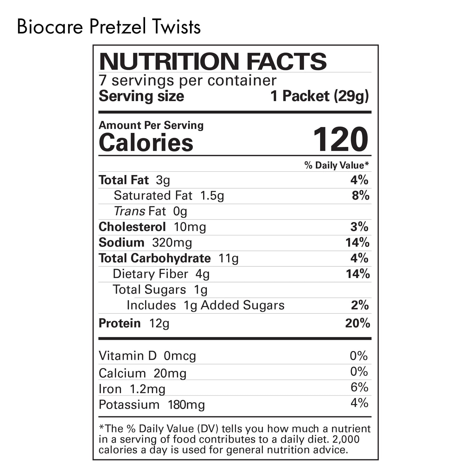 High Protein Pretzel Twists by Biocare