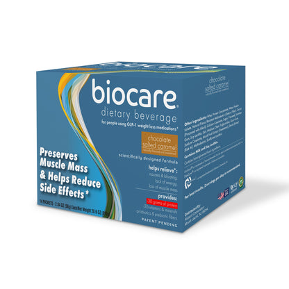 30G Protein Chocolate Salted Caramel Biocare Dietary Beverage (14-Count) by Biocare