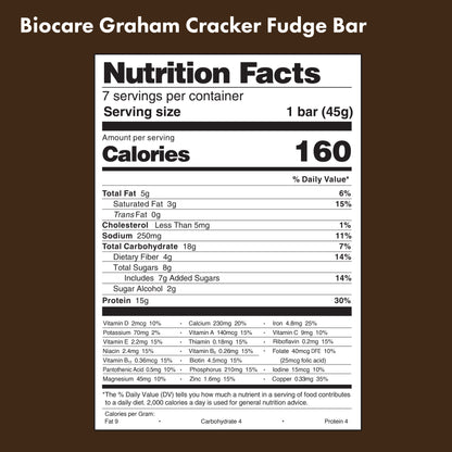 15G Protein Graham Cracker Fudge Bar by Biocare