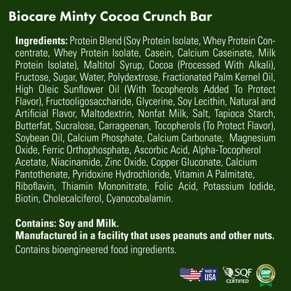 15G Protein Minty Cocoa Crunch Bar by Biocare
